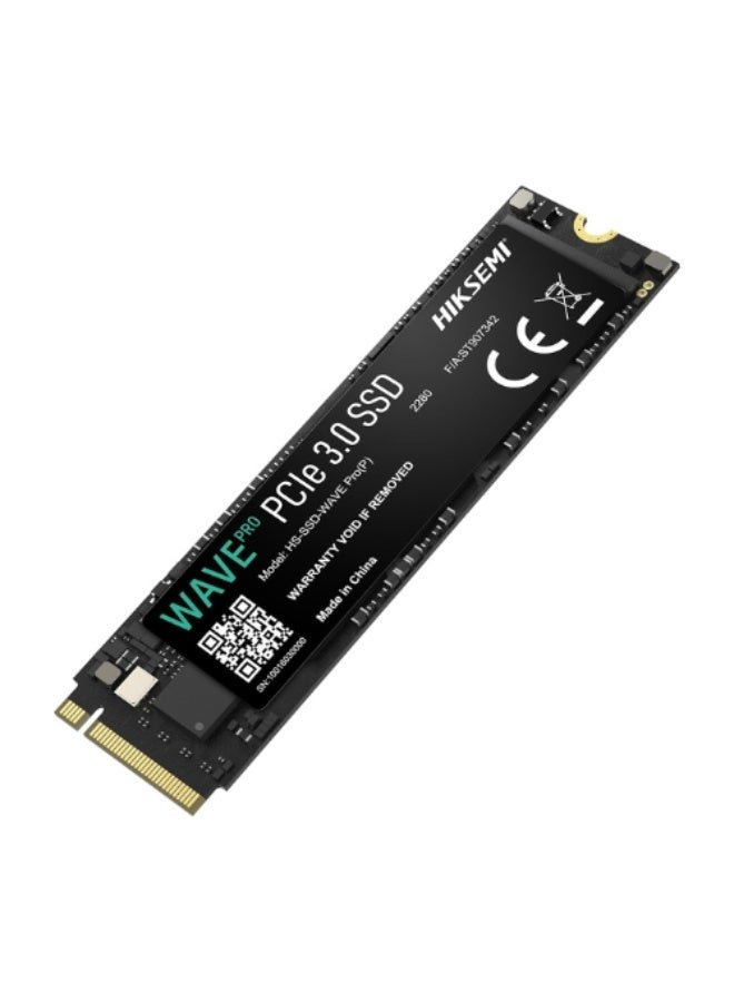 HIKSEMI SSD WAVE Pro(P) 1024G, PCIe Gen 3 x 4, NVMe, 80.15 mm × 22.15 mm × 2.38 mm Up to 3520MB/s read speed, 2900MB/s write speed, Internal Solid State Drive, 5 years warranty - Image 1
